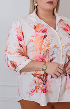 Blusa rosa estampada - BLUSAS CURVY Boutiquemirel 