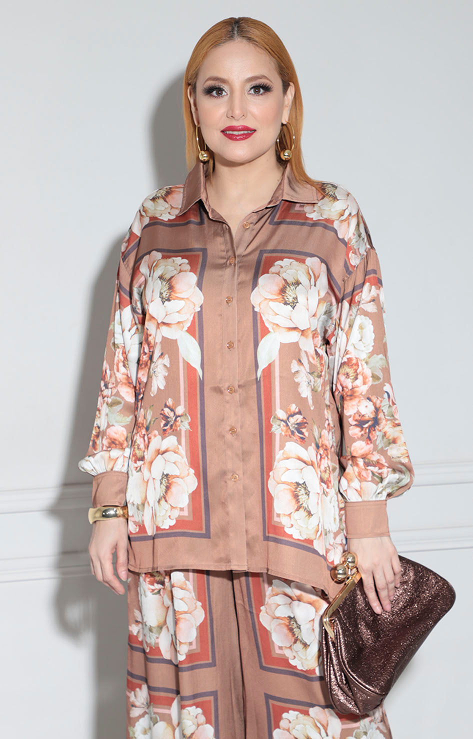 Conjunto café con flores - CONJUNTO Boutiquemirel 