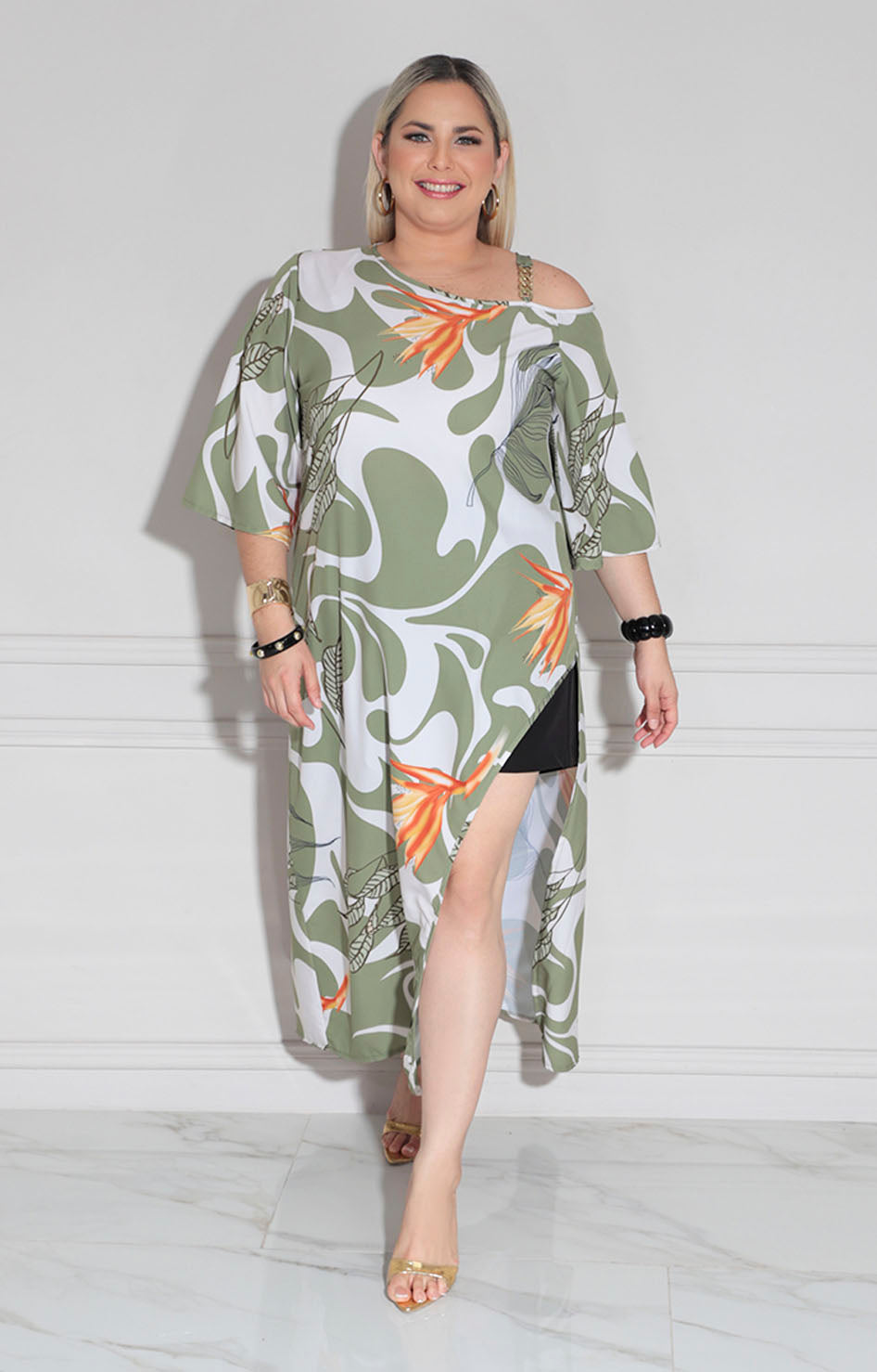 Blusa beige asimétrica