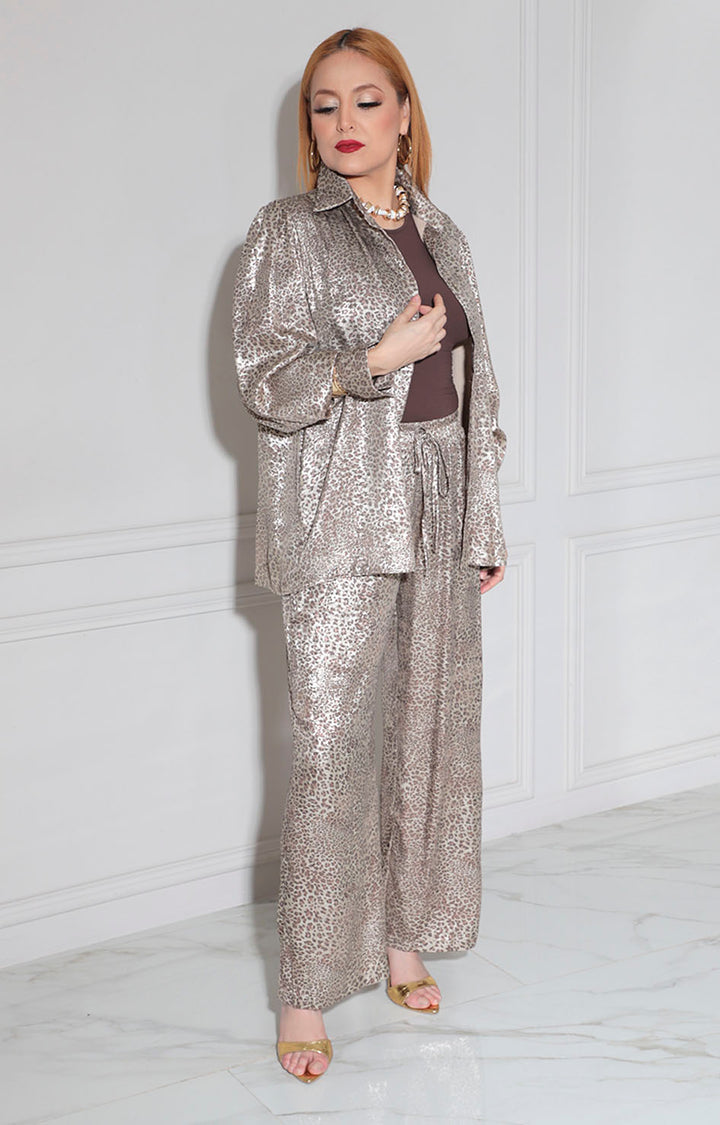 Conjunto gris cheeta