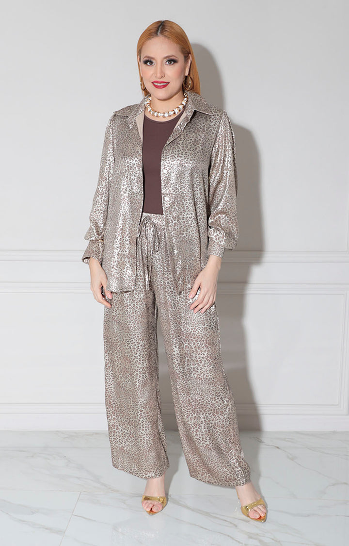 Conjunto gris cheeta