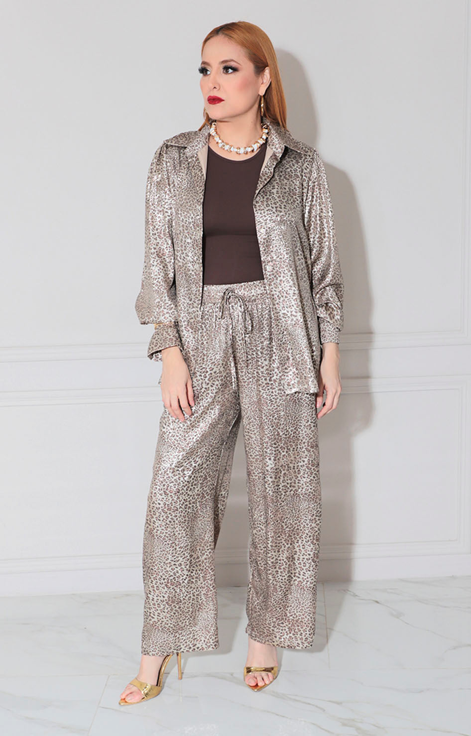 Conjunto gris cheeta