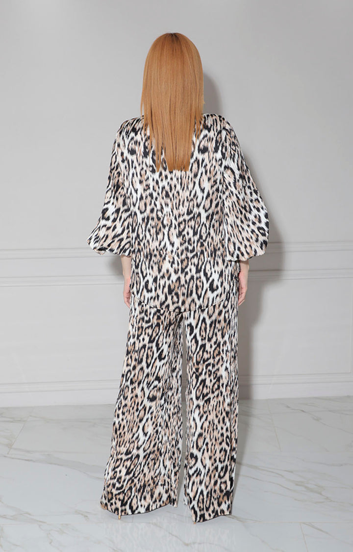 Conjunto beige estampado