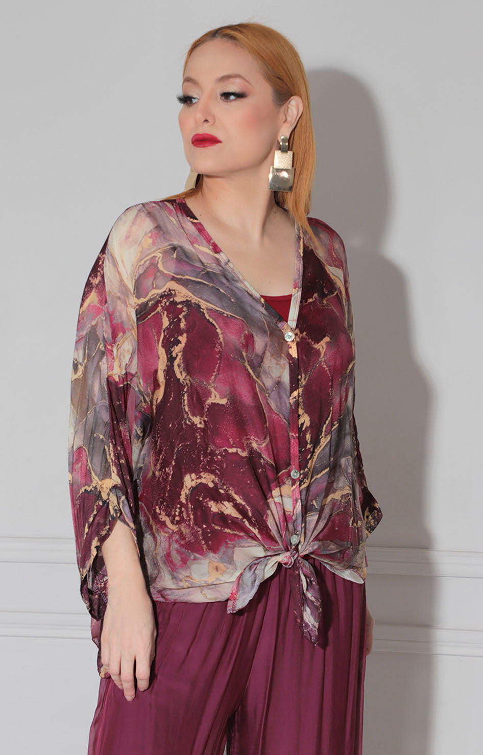 Conjunto vino de seda