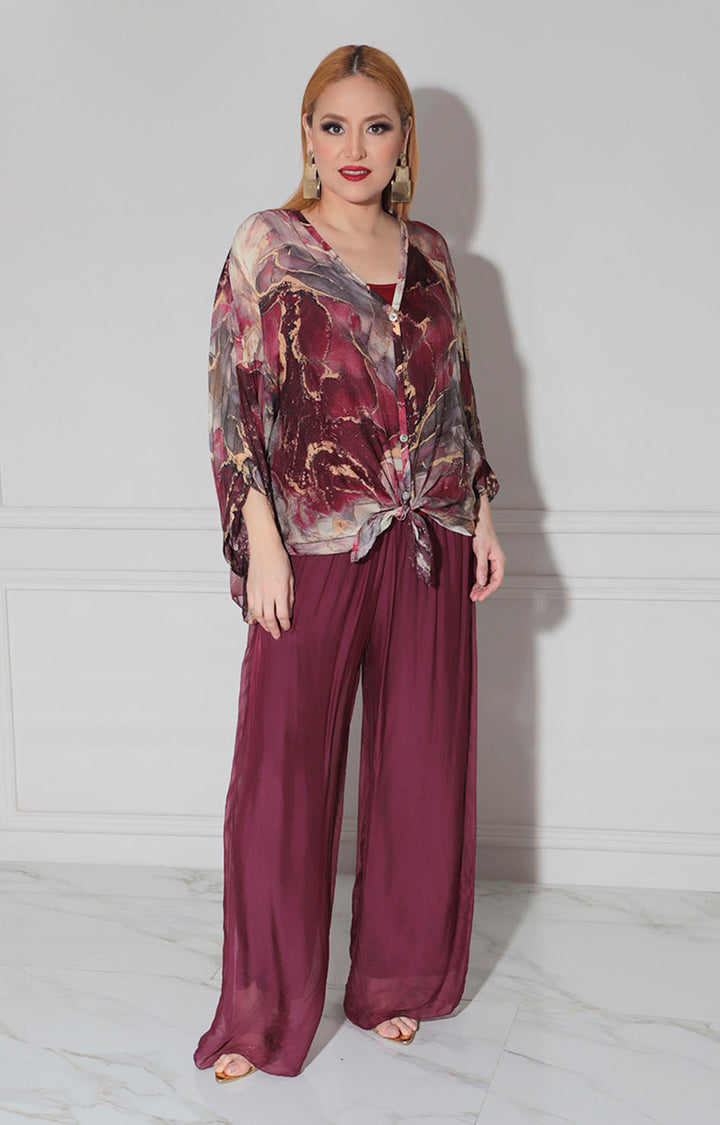 Conjunto vino de seda