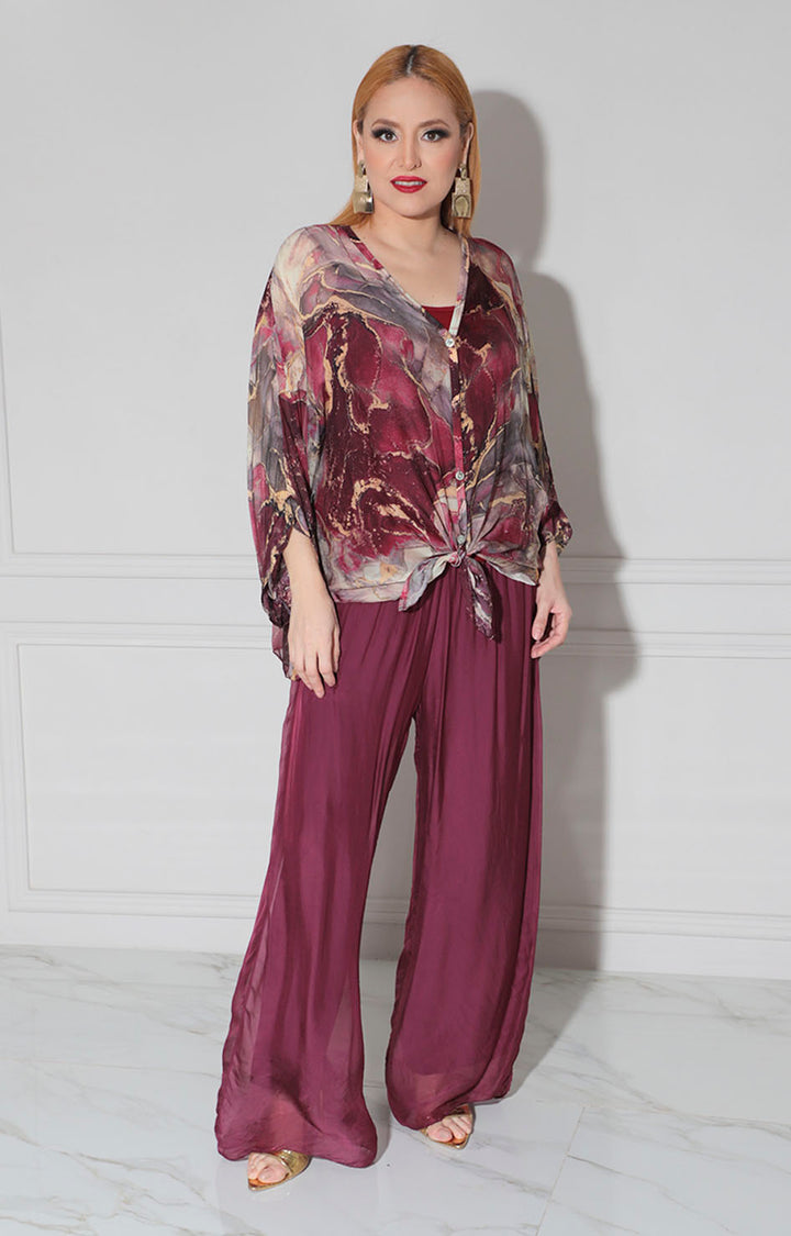 Conjunto vino de seda