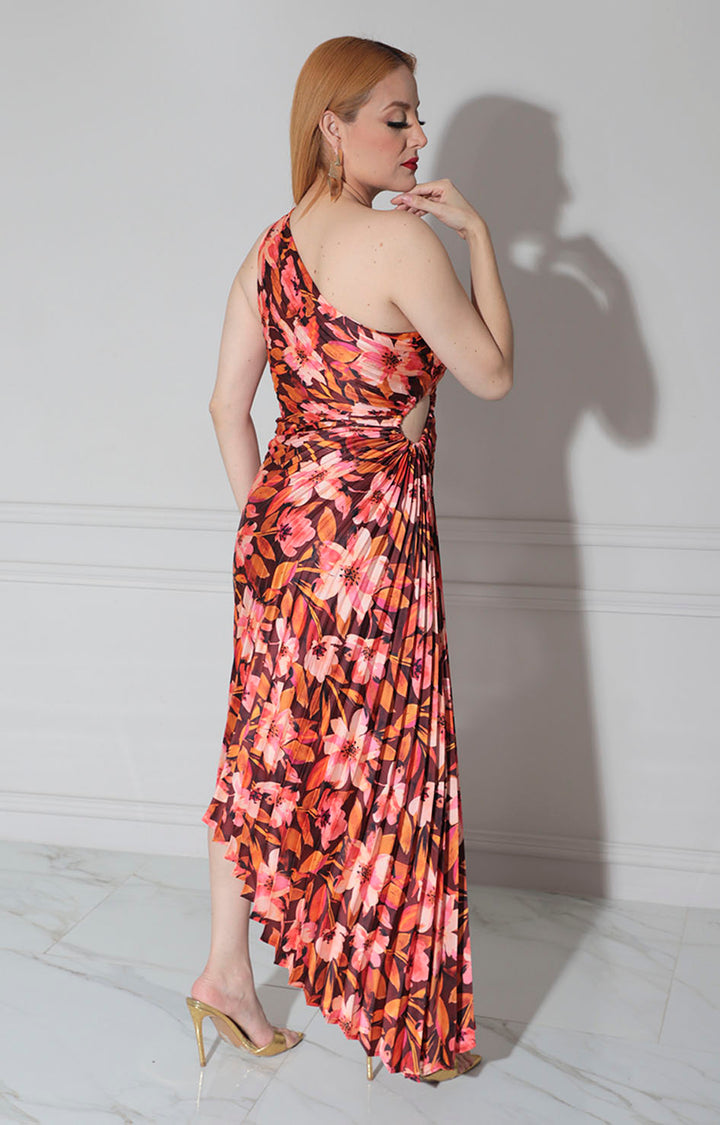 Vestido chedrón floral