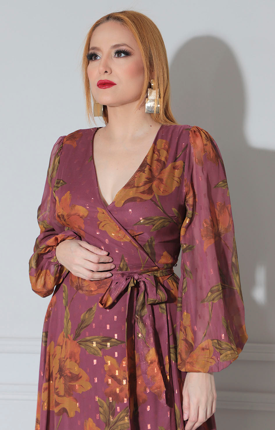 Vestido largo estampado