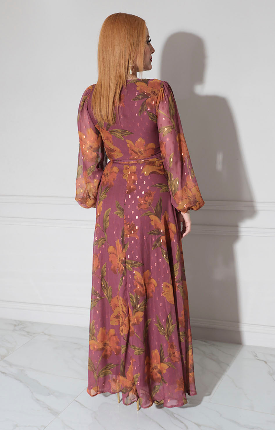 Vestido largo estampado