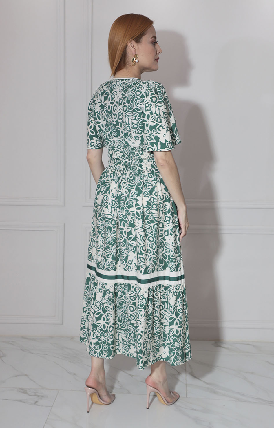 Vestido verde estampado - VESTIDO Boutiquemirel 