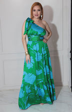 Vestido verde estampado - VESTIDO Boutiquemirel 