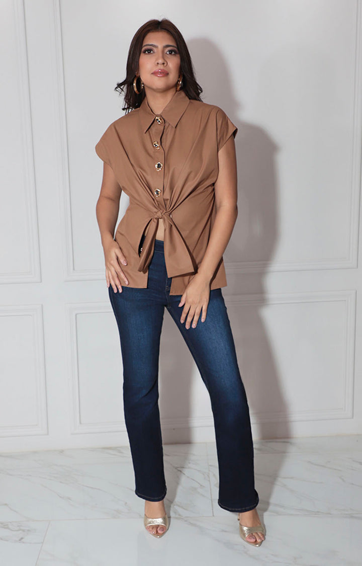 Blusa café - BLUSA Boutiquemirel 