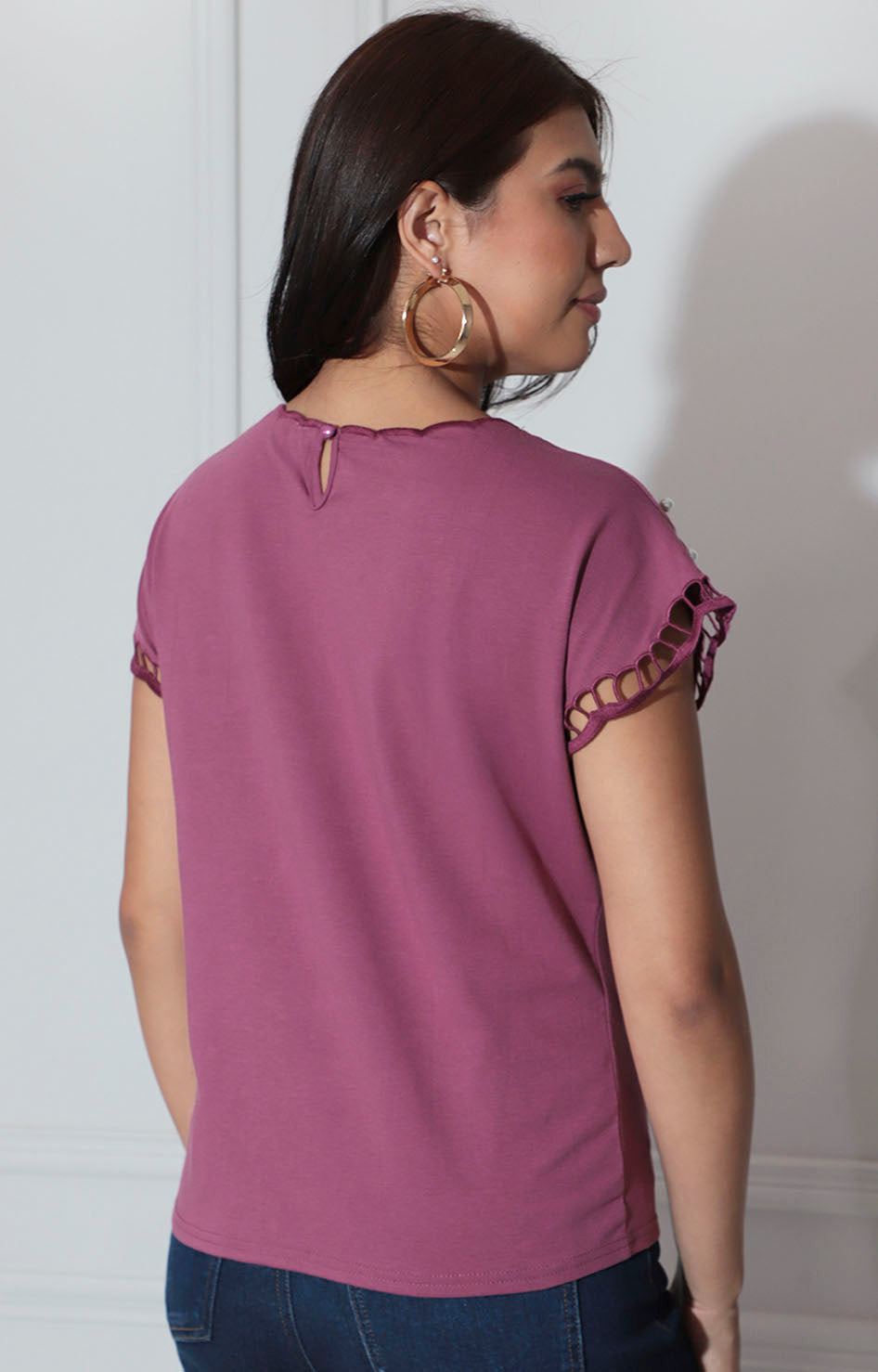 Blusa rosa con perlas - BLUSA Boutiquemirel 