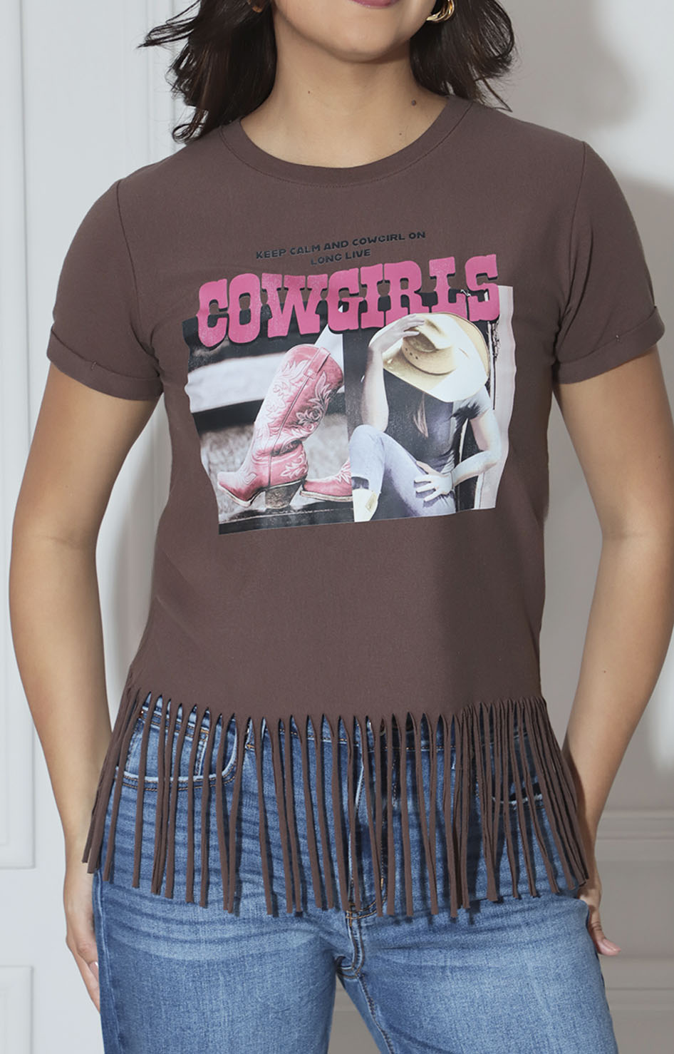 Blusa café cowgirl - BLUSA Boutiquemirel 