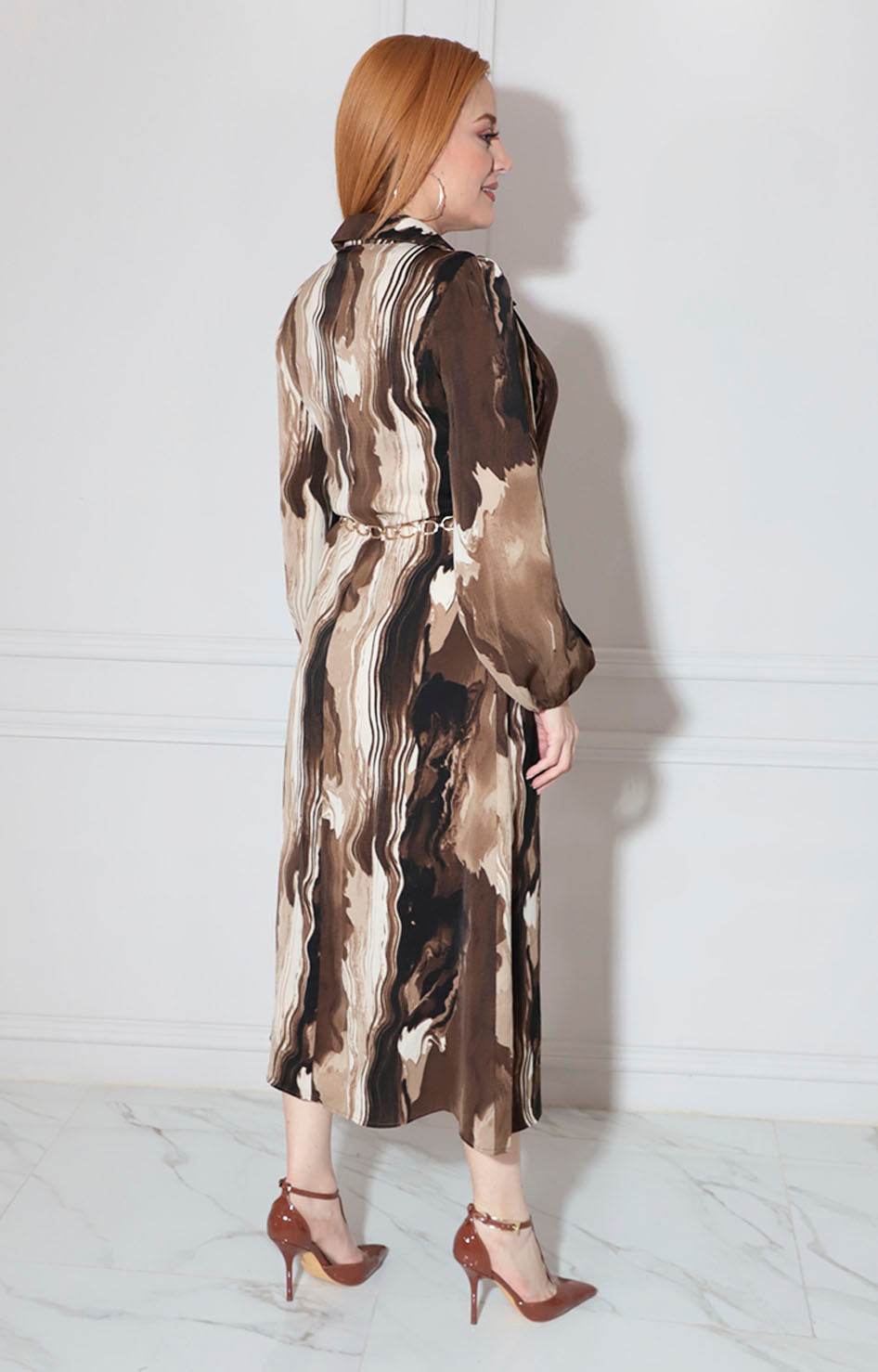 Vestido camisero café - VESTIDO Boutiquemirel 