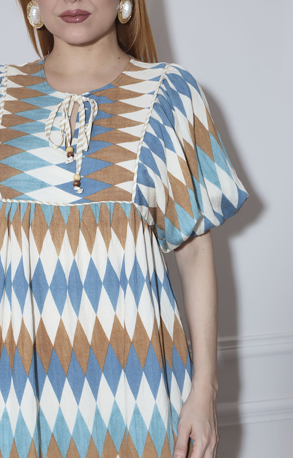 Vestido azul estampado - VESTIDO Boutiquemirel 