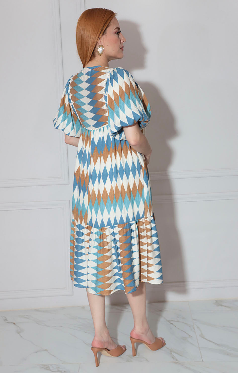 Vestido azul estampado - VESTIDO Boutiquemirel 