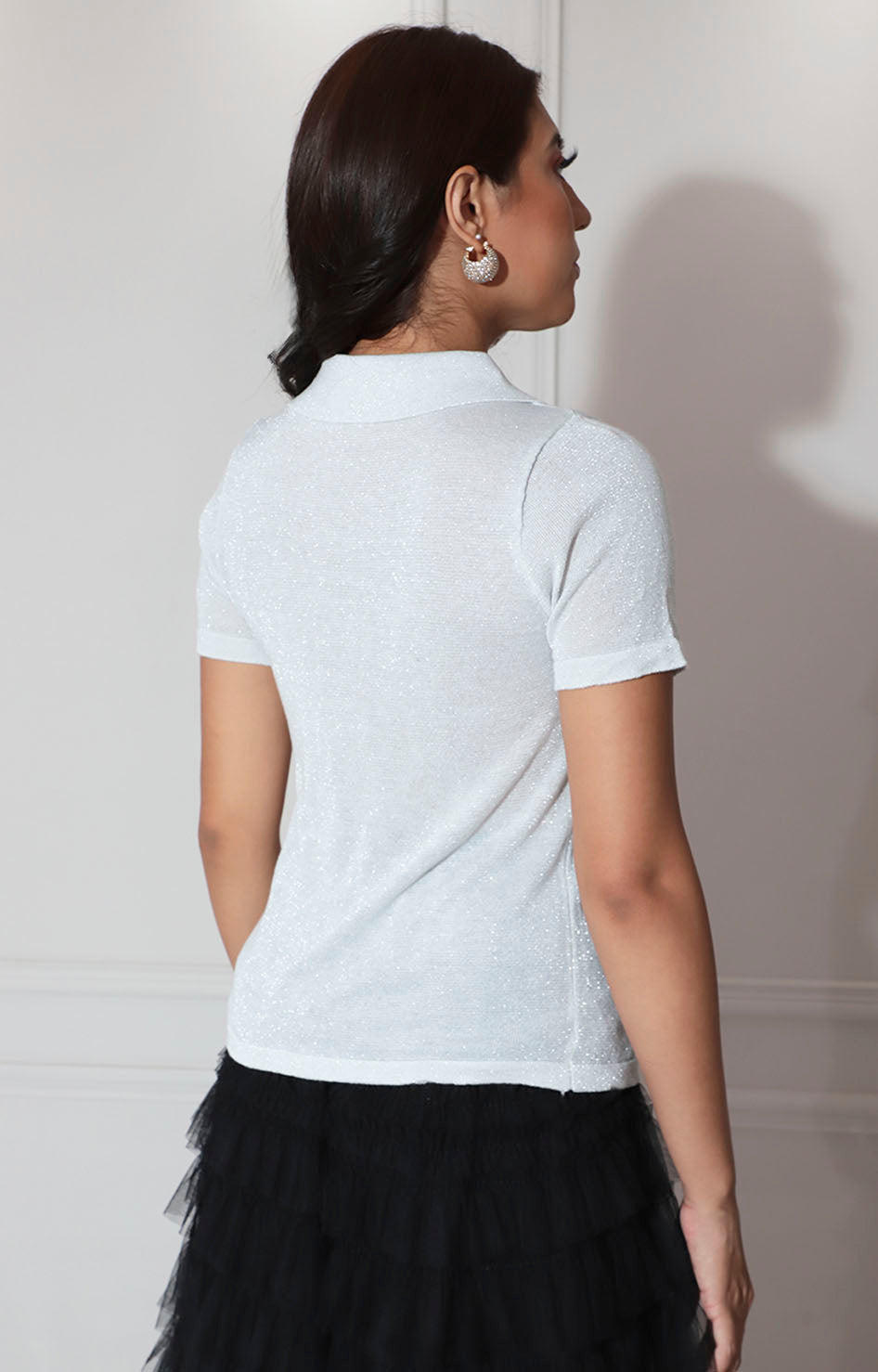 Blusa gris brillosa - BLUSA Boutiquemirel 
