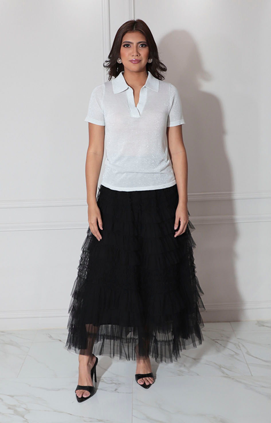 Blusa gris brillosa - BLUSA Boutiquemirel 