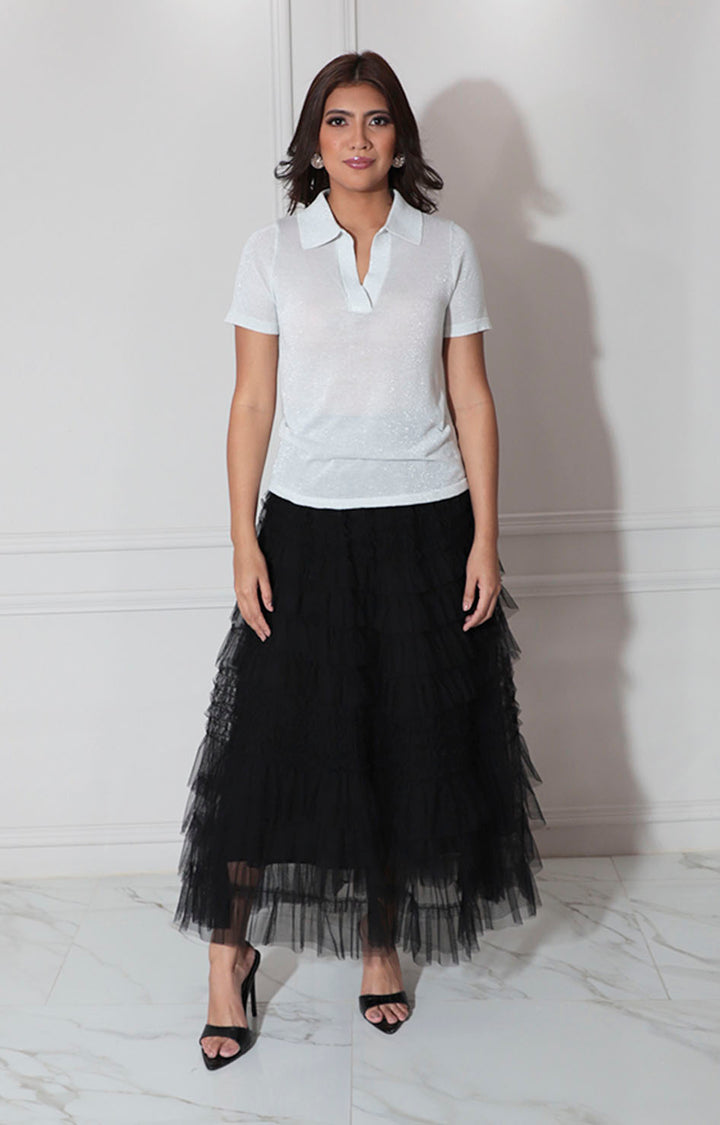 Blusa gris brillosa - BLUSA Boutiquemirel 