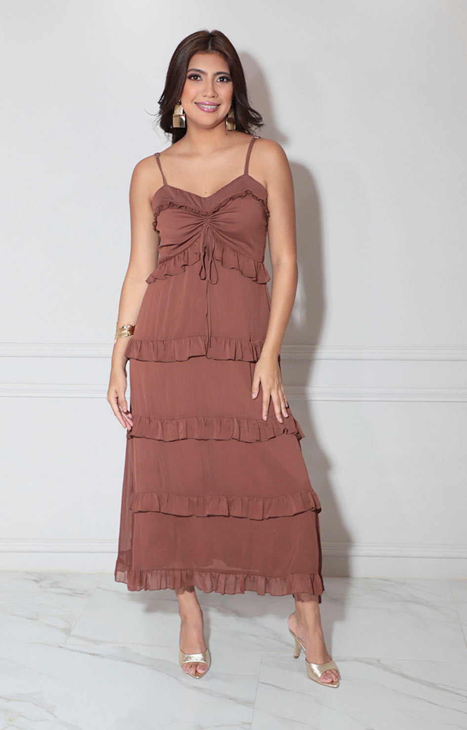 Vestido café - VESTIDO Boutiquemirel 