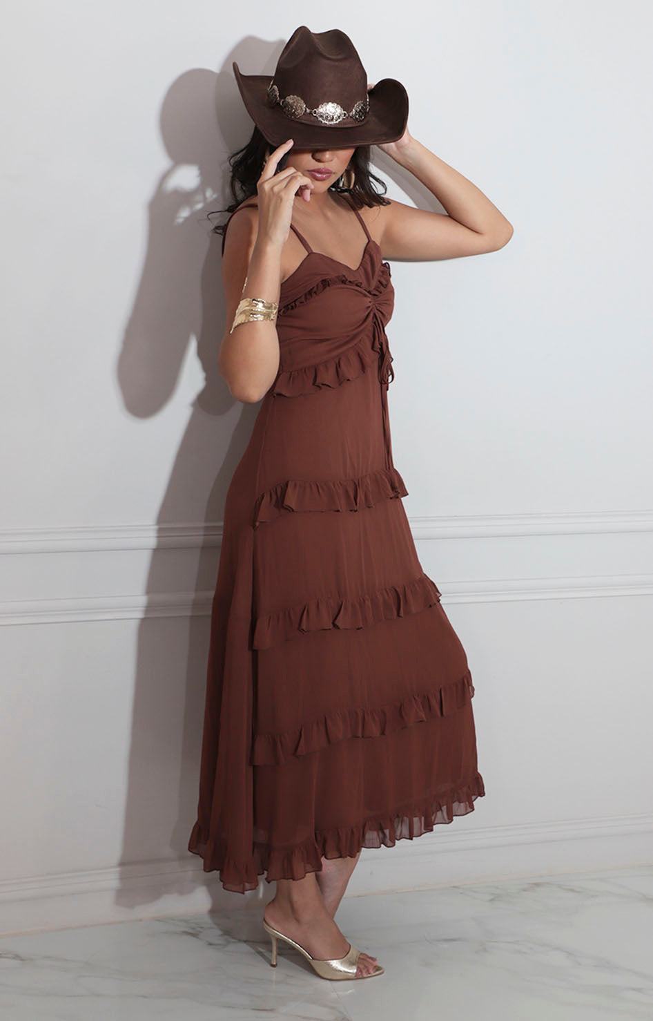 Vestido café - VESTIDO Boutiquemirel 