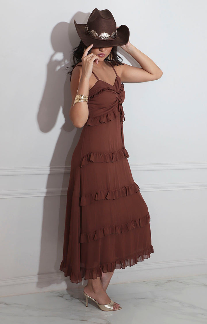 Vestido café - VESTIDO Boutiquemirel 