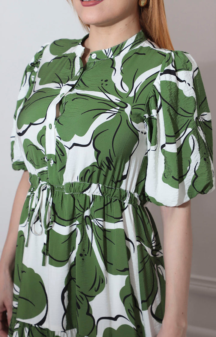 Vestido beige estampado - VESTIDO Boutiquemirel 