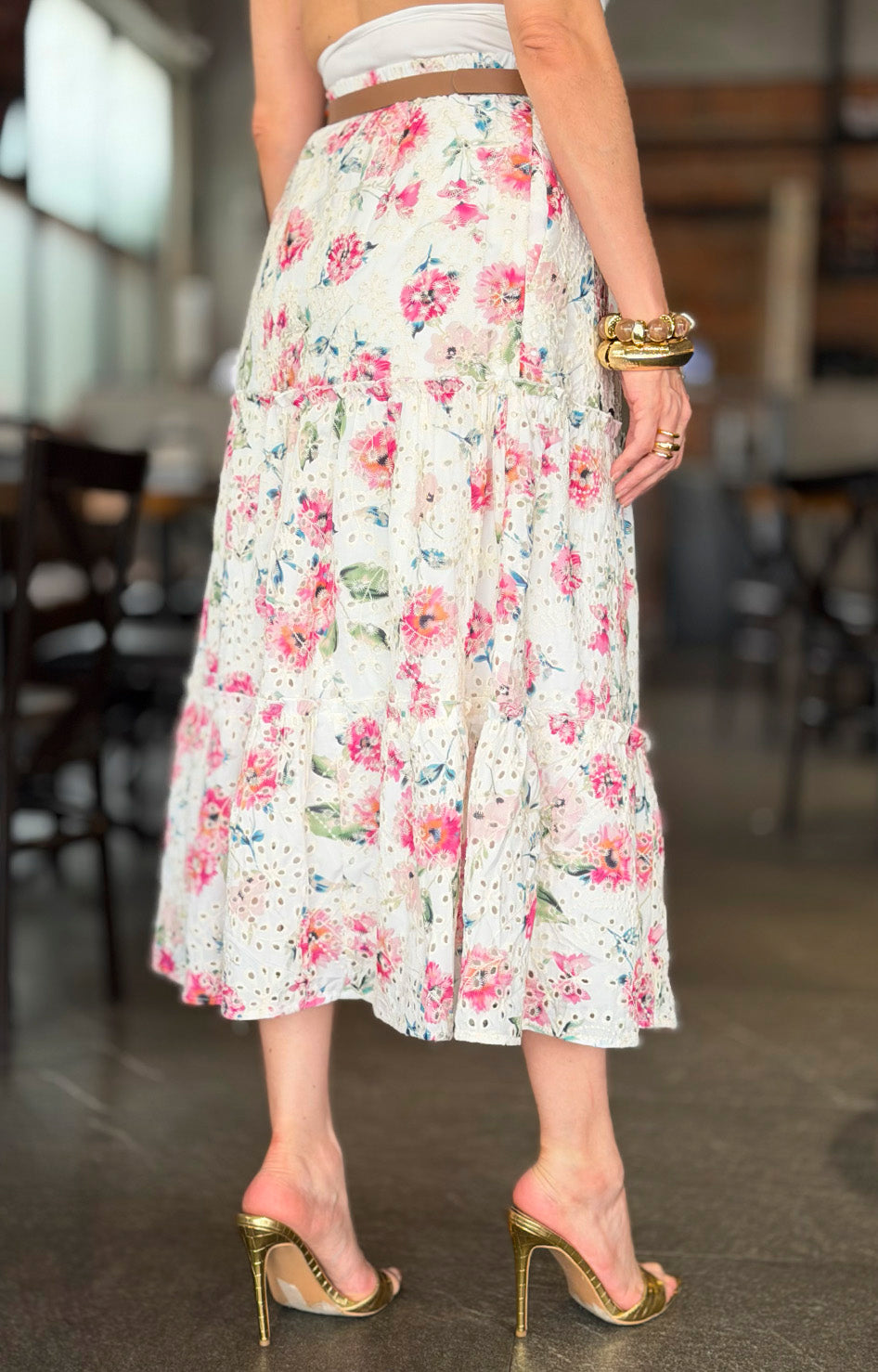 Falda con estampado floral - FALDA MEZCLILLA REGULAR Boutiquemirel 