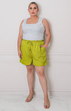 Short verde con brillos - SHORT CURVY Boutiquemirel 