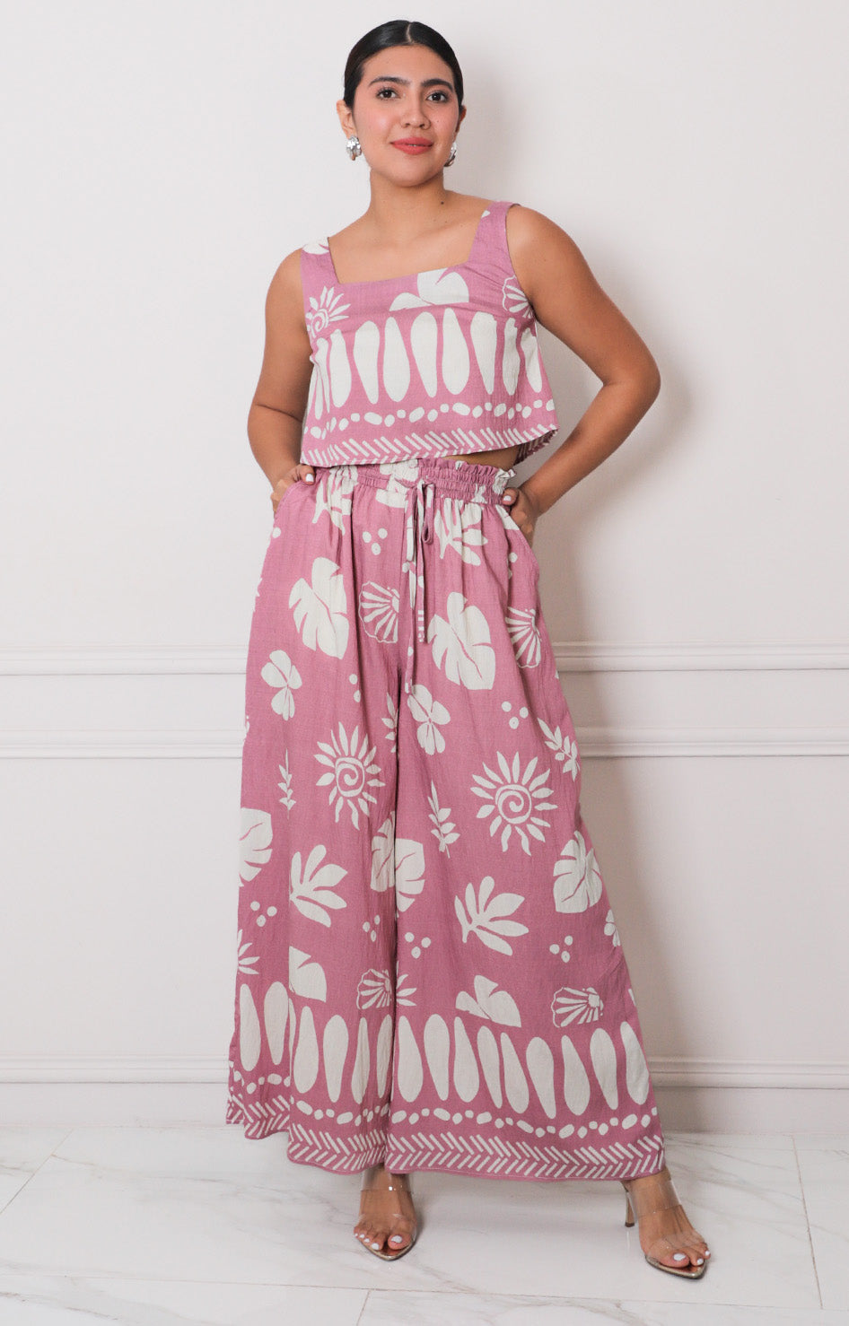 Conjunto rosa estampado - CONJUNTO REGULAR Boutiquemirel 