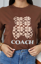 Blusa con estampado gráfico de oso