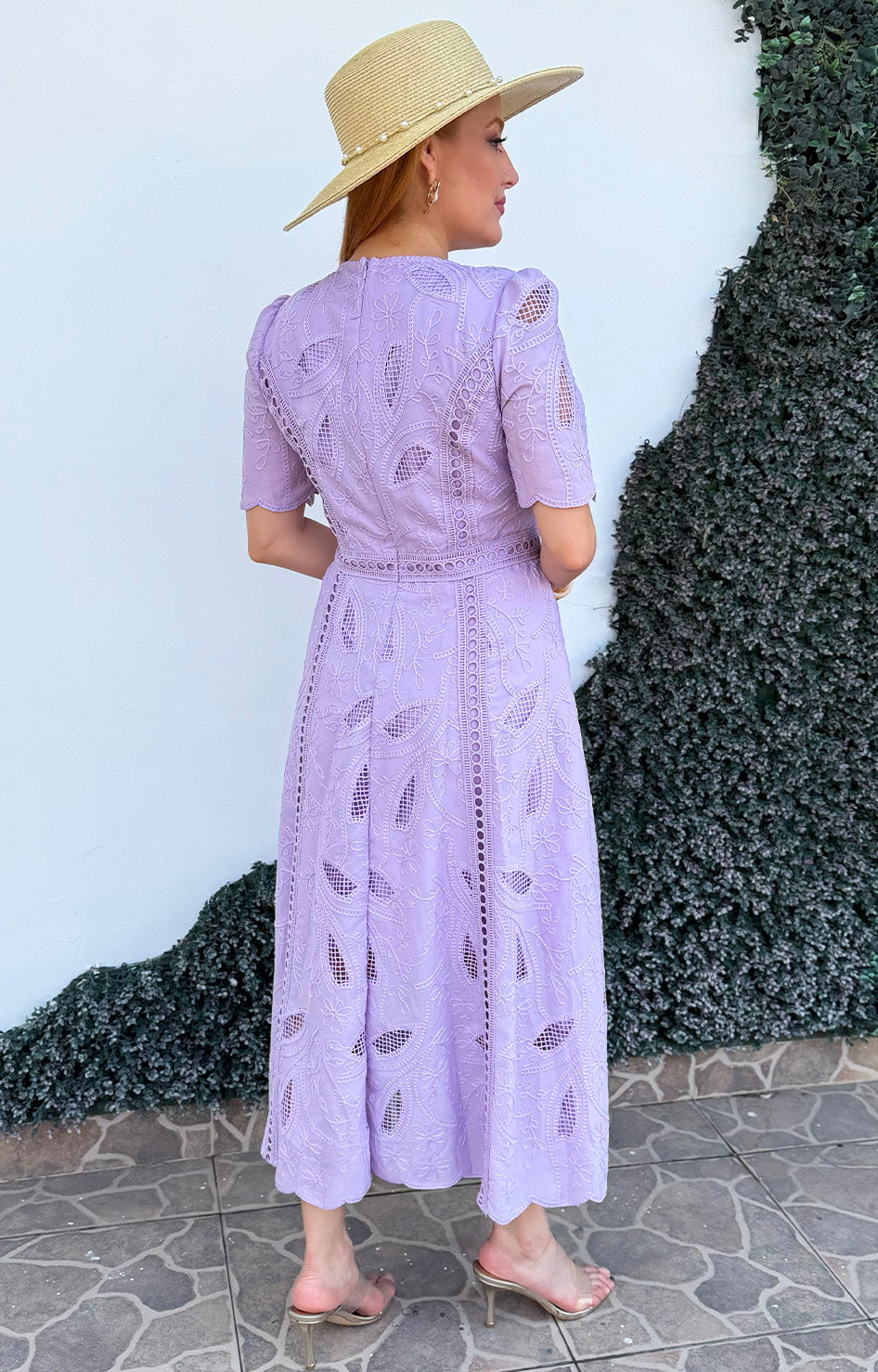 Vestido lila bordado - VESTIDO LARGO REGULAR Boutiquemirel 
