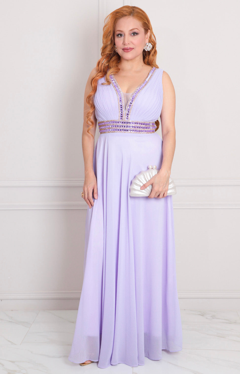 Vestido lila de tirantes - VESTIDO LARGO REGULAR Boutiquemirel 