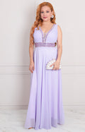Vestido lila de tirantes - VESTIDO LARGO REGULAR Boutiquemirel 
