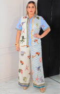 Conjunto estampado de mar