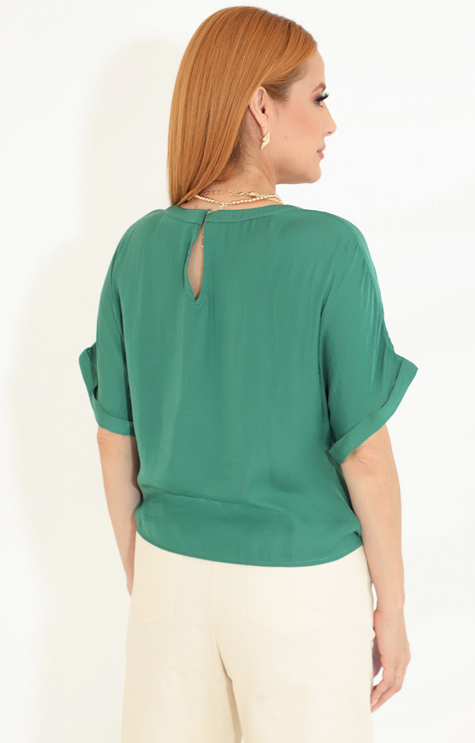 Blusa verde con nudo - BLUSA Boutiquemirel 