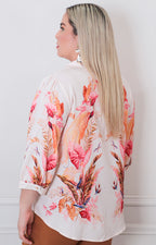Blusa rosa estampada - BLUSAS CURVY Boutiquemirel 