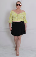 Falda negra con tablones - FALDA CURVY Boutiquemirel 