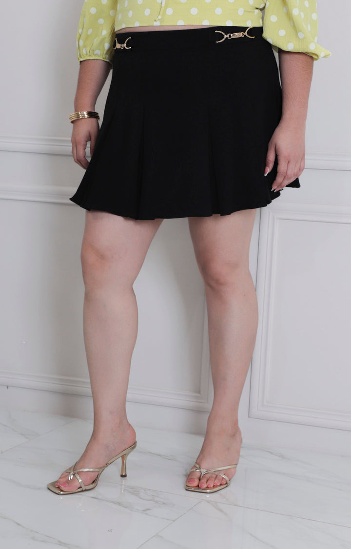 Falda negra con tablones - FALDA CURVY Boutiquemirel 