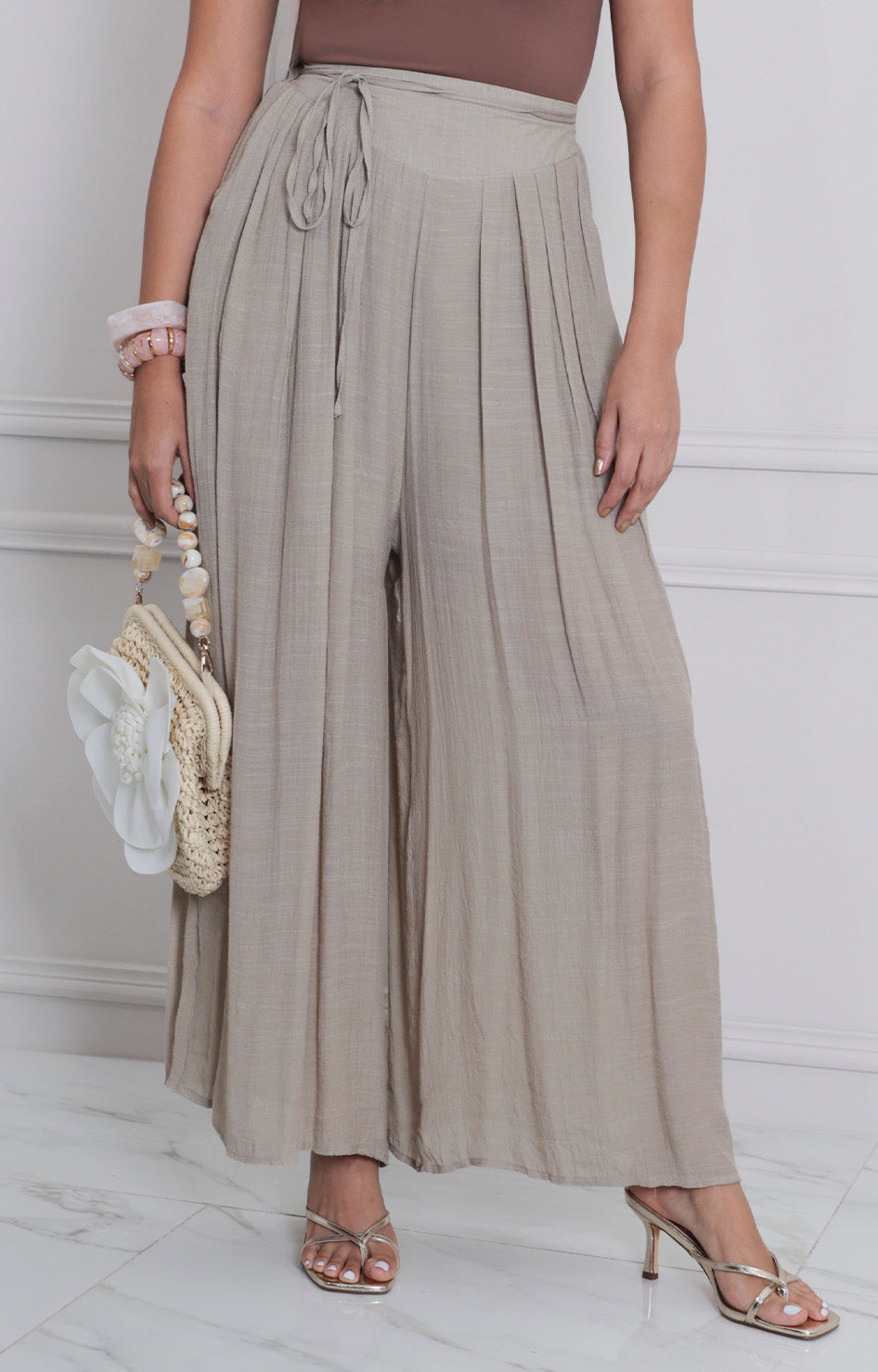 Pantalón recto con lazo - PANTALON REGULAR Boutiquemirel 