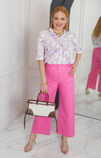 Blusa floral con lazo