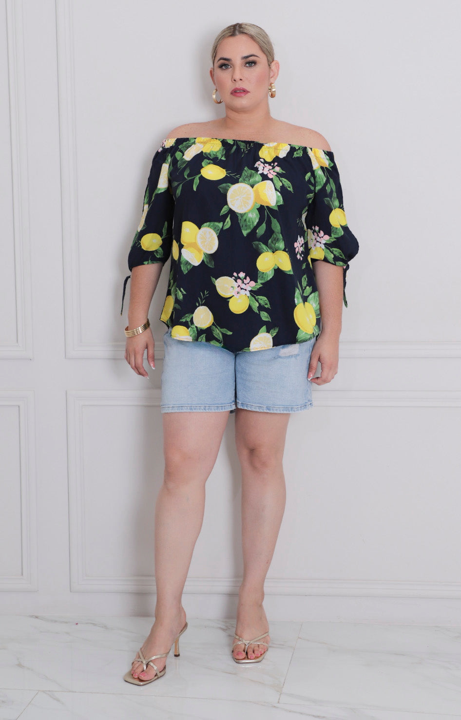 B*3-26*VERXY*JT0197-2*AZUL MARINO ESTAMPADO - BLUSAS CURVY Boutiquemirel 