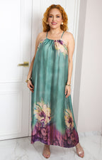 Vestido de dos piezas con sobrecapa