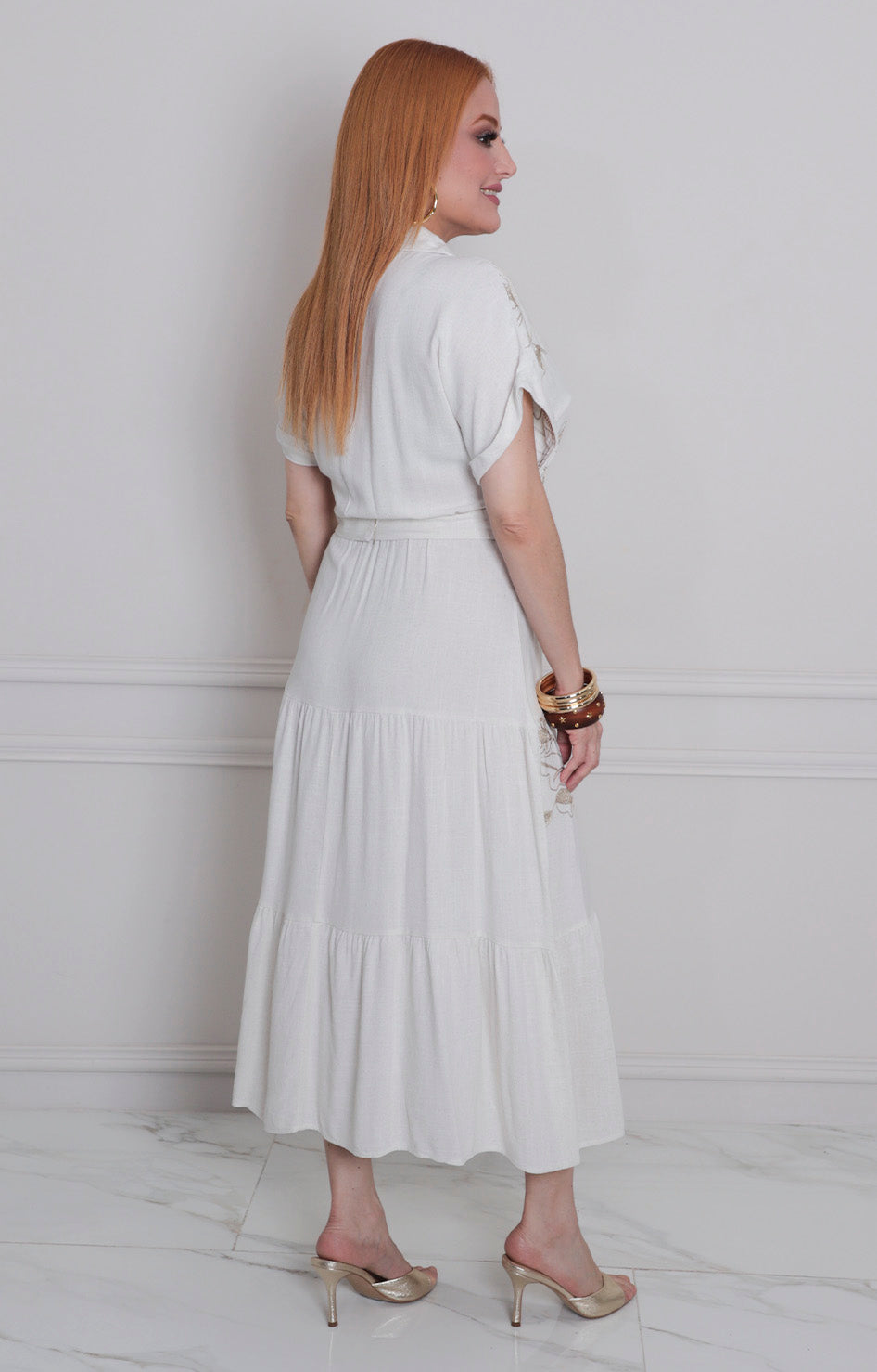 Vestido estampado con cinturòn - VESTIDO LARGO REGULAR Boutiquemirel 