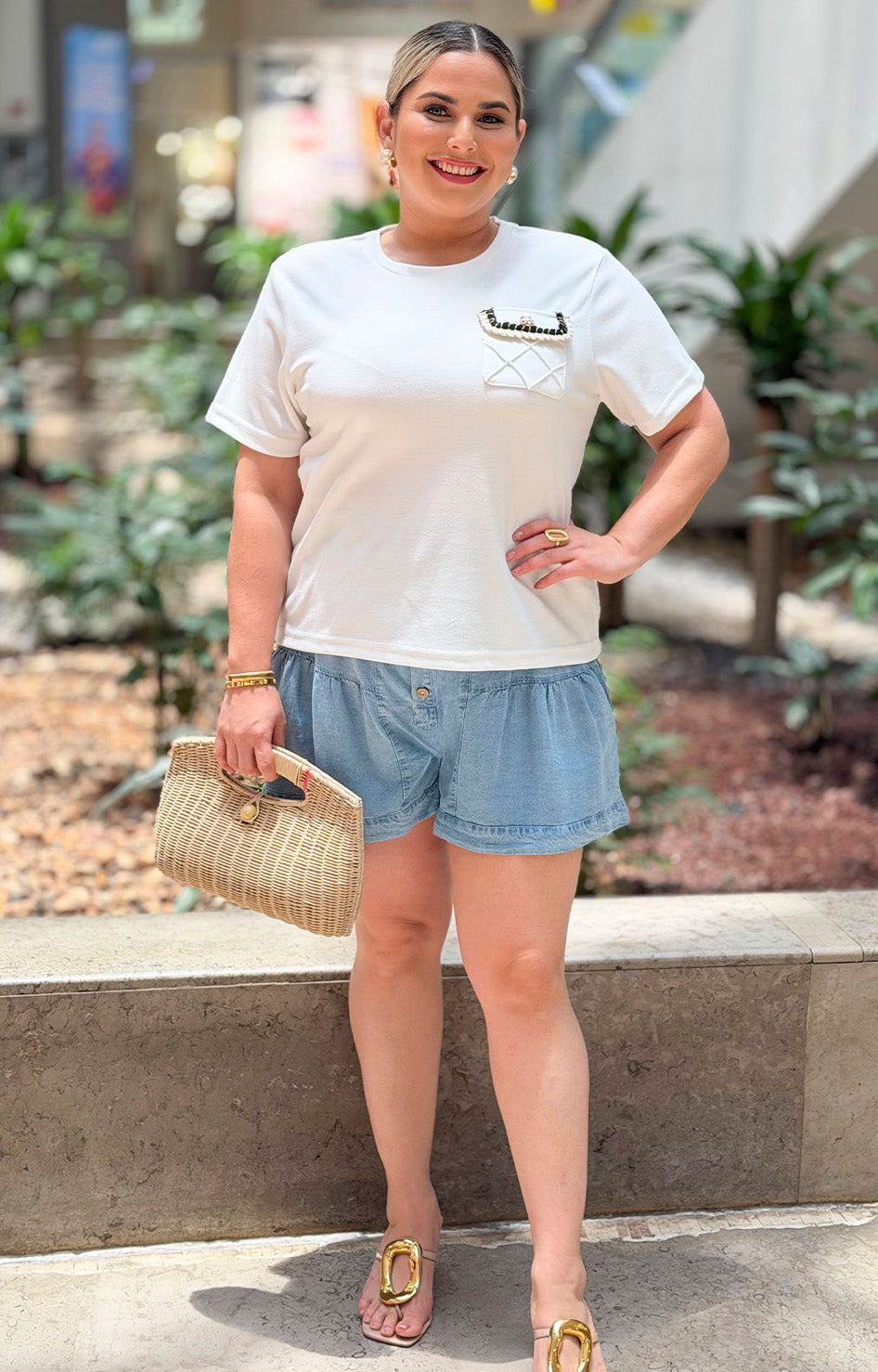 Blusa con bolsillo