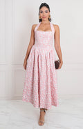 Vestido rosa halter