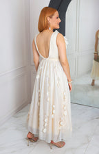 Vestido beige de tirantes
