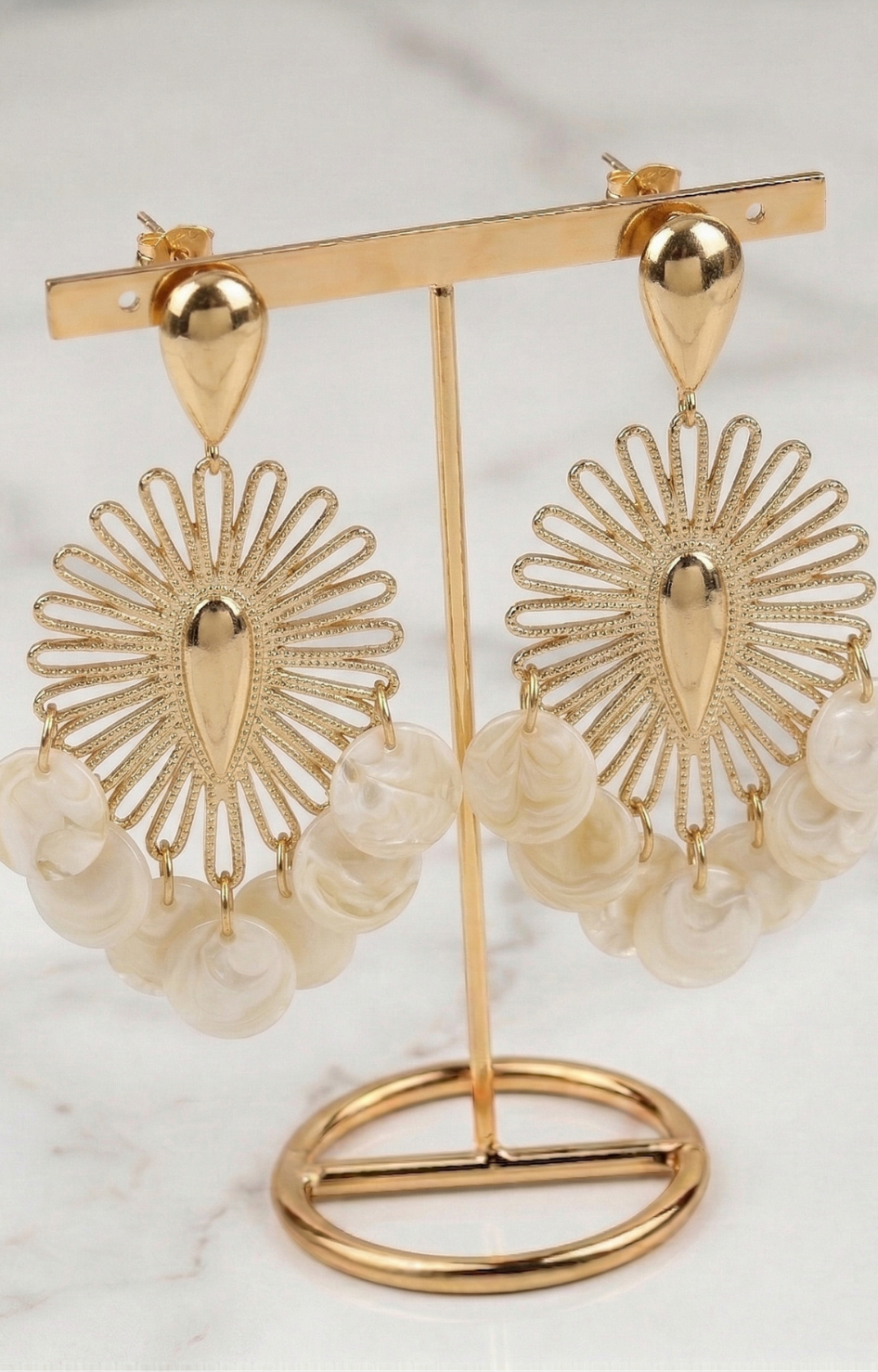 Aretes Elegantes Dorado - ARETES ACERO Boutiquemirel 