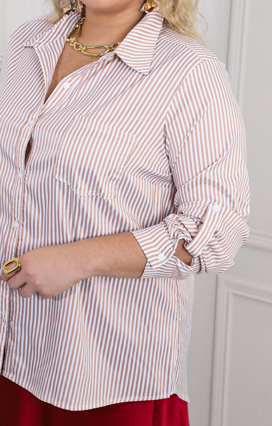 Blusa camisera de rayas
